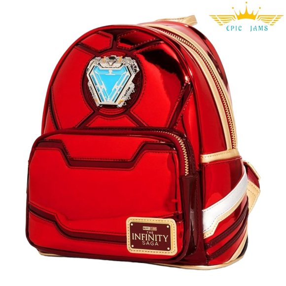 Loungefly Marvel The Infinity Saga Iron Man 15th Anniversary Mini Backpack New - Picture 3 of 5